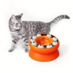 Interactive Puzzle For Cats Slow Food Dispenser For Pets Raised For Dry Food And Snacks - Image 4