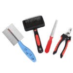Pet Products Cat And Dog Comb Nail Clippers 4-piece Set - Image 4