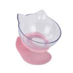 New Inclined Food Cat Ear Oblique Mouth Transparent Single Pet Bowl - Image 8