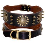 Leather Stud Dog Collar Large Dog Anti-Bite Stud Dog Collar - Image 3