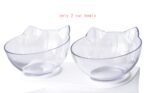 New Inclined Food Cat Ear Oblique Mouth Transparent Single Pet Bowl - Image 9