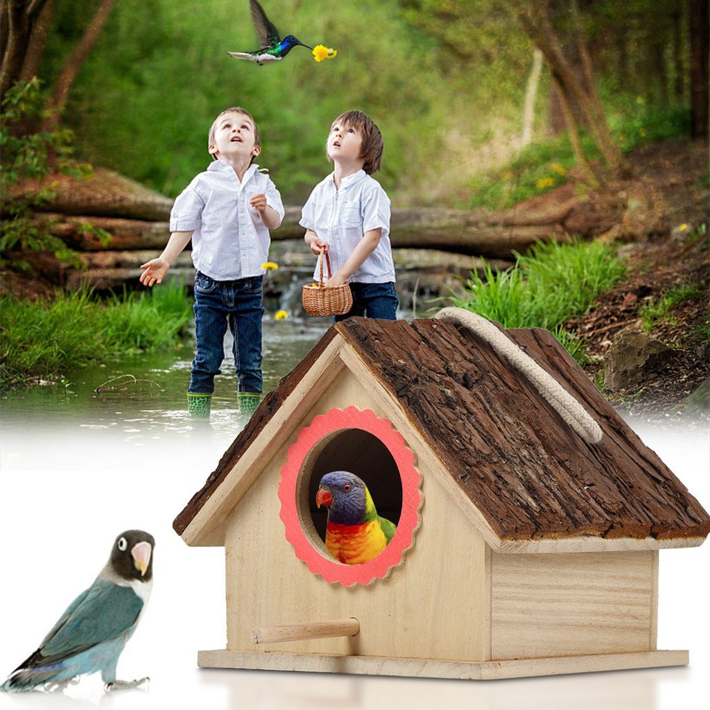 1624064201010.jpg Bird House Bird Nest Outdoor Tree Parrot Breeding Box - Image 1