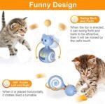 Cat Interactive Feather Toys Pet Bumbler Funny Toy Interactive Cats Toys Cat Rolling Teaser Feather Wand Toys Rotating Ball - Image 10