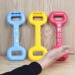 Dog Bones For Aggressive Chewers, Dog Chews Toys Long Lasting, Interactive Dog Bone Toys With Pull Band, Dog Teething Toy - Image 2