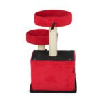 Halloween Cat Climbing Frame Gothic Cat Tree, Cat Tower With Spacious Cat Condo, 2 Padded Perches, Spider Toy, Scratching Posts, Scratching Ladder For Large Cats, Red & Black - Image 4