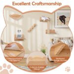 Cat Wall Furniture Set Of 4 With Hammock 2-step Cat Tree And Perch - Image 6