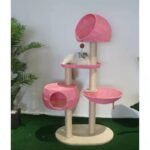 Integrated Multi Layer Solid Wood Cat Tree - Image 2